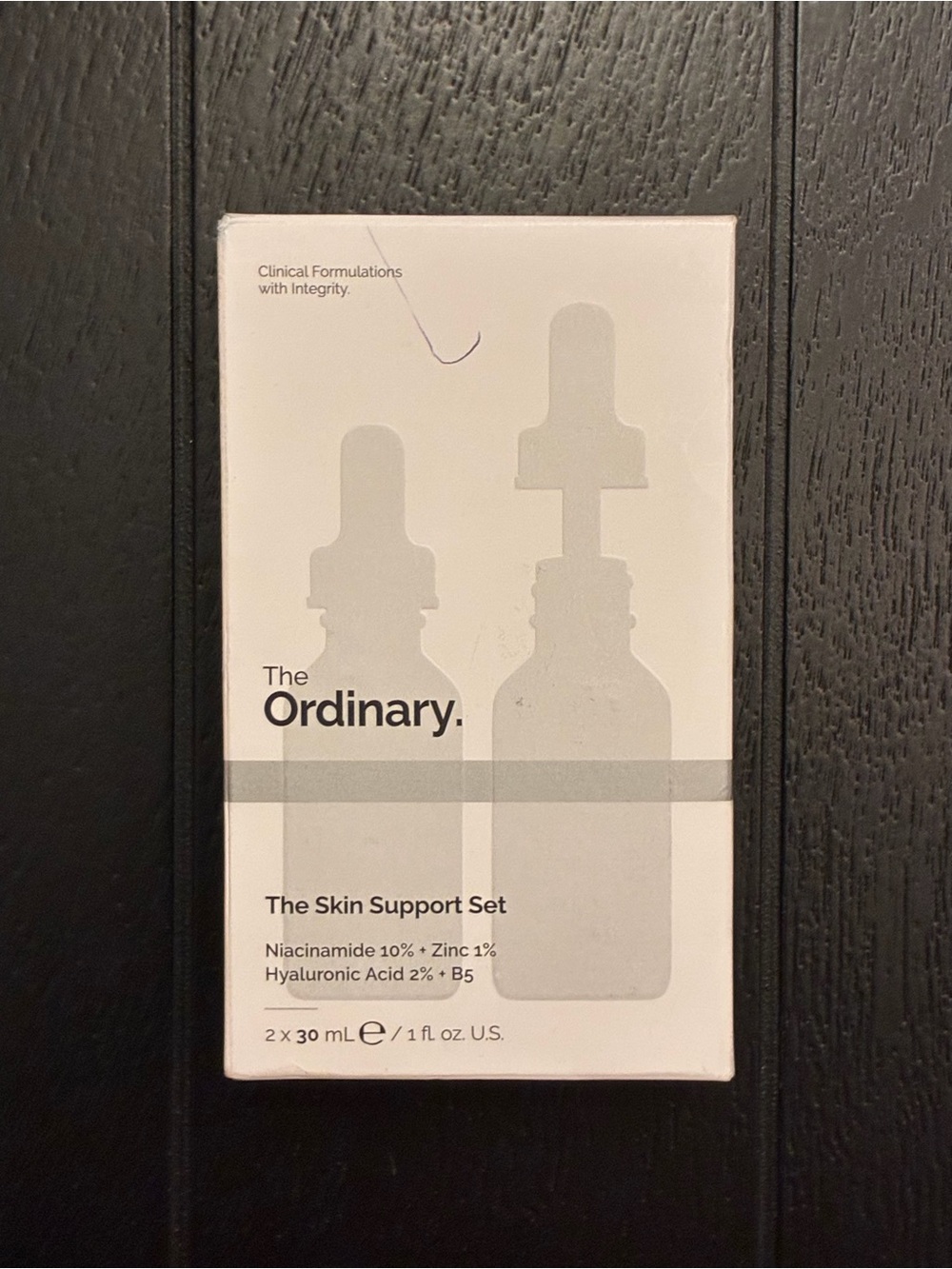 The Ordinary Skin Support Set Niacinamide + Hyaluronic Acid 2 Full Size Serums